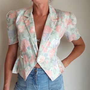 🪷VTG new romantic floral blazer